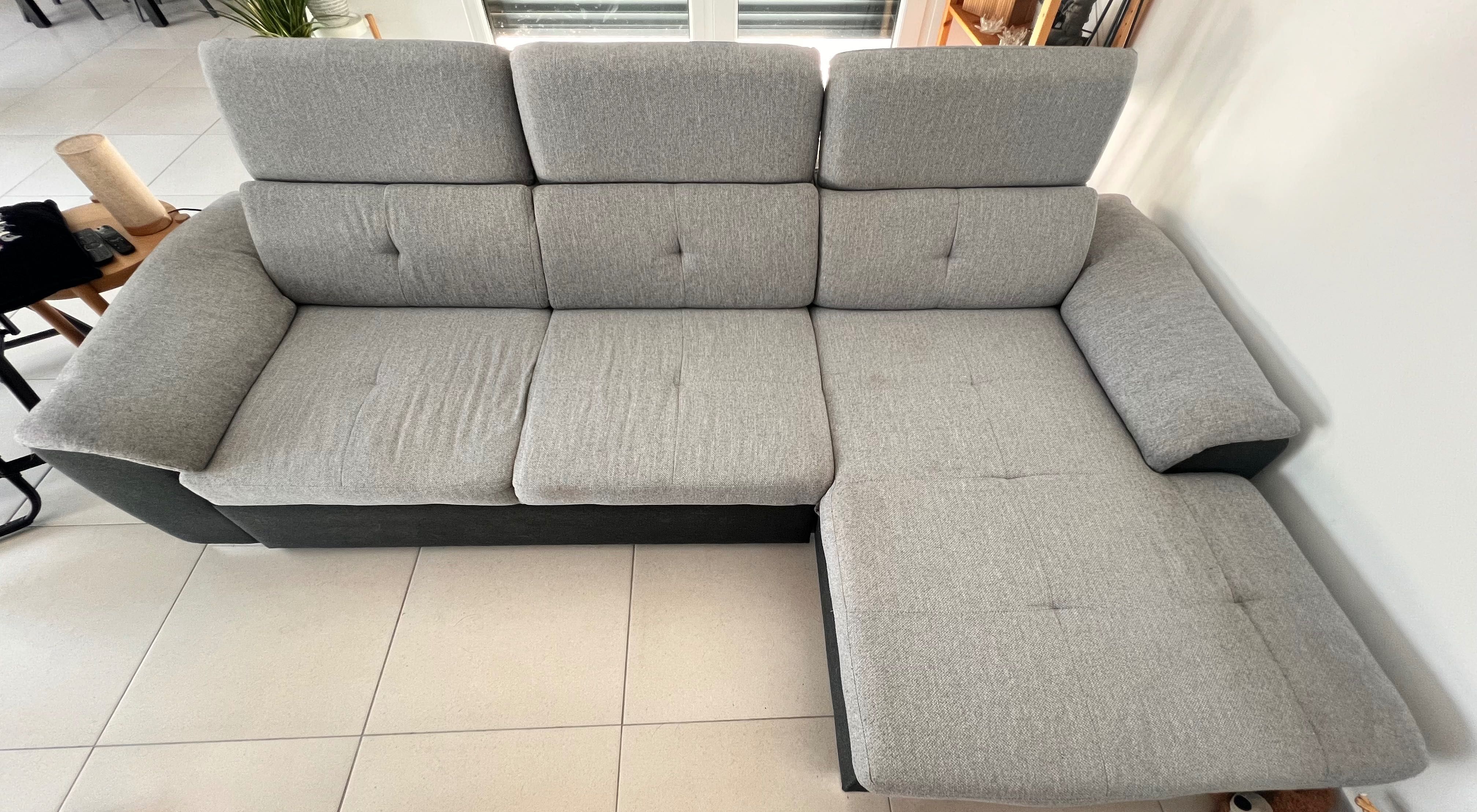 Sofá chaise longue com cama