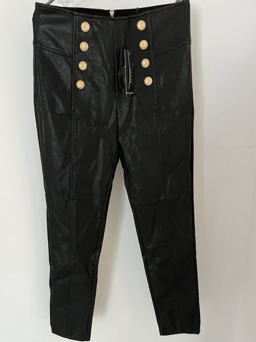 Spodnie eleganckie skórzane damskie