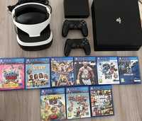 PS4 1TB Pro + Sony VR + 2 Comandos + 9 jogos (so vendo o conjunto)