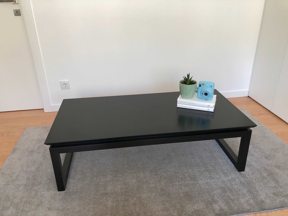 Mesa de centro sala preta 120x60