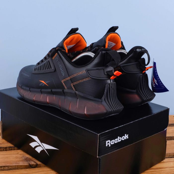 (1707) Чоловічі Кросівки Reebok Zig Kinetica чорні з помаранчевим