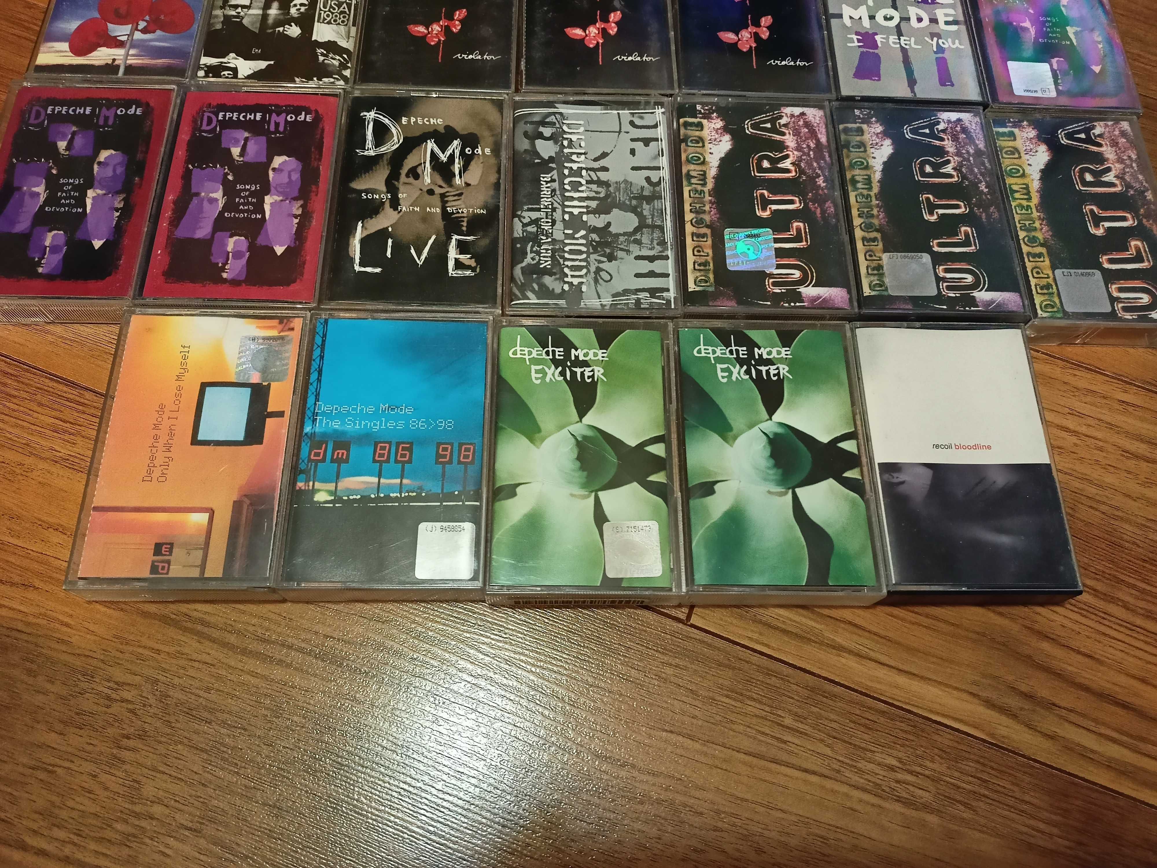 Depeche Mode i Recoil zestaw 23 kaset oryginalne Polska UK Francja Ger