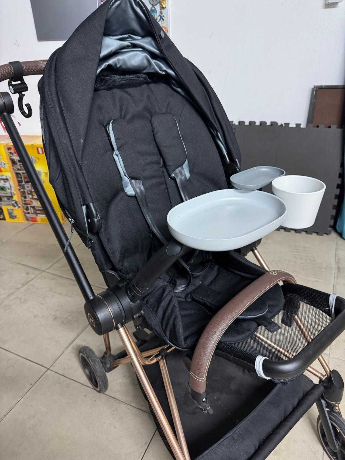 Cybex carrinho Mios (chassis + assento + tabuleiro + capa para chuva)