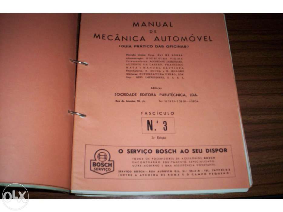 Manuais técnicos de clássicos de 1935 a 1970