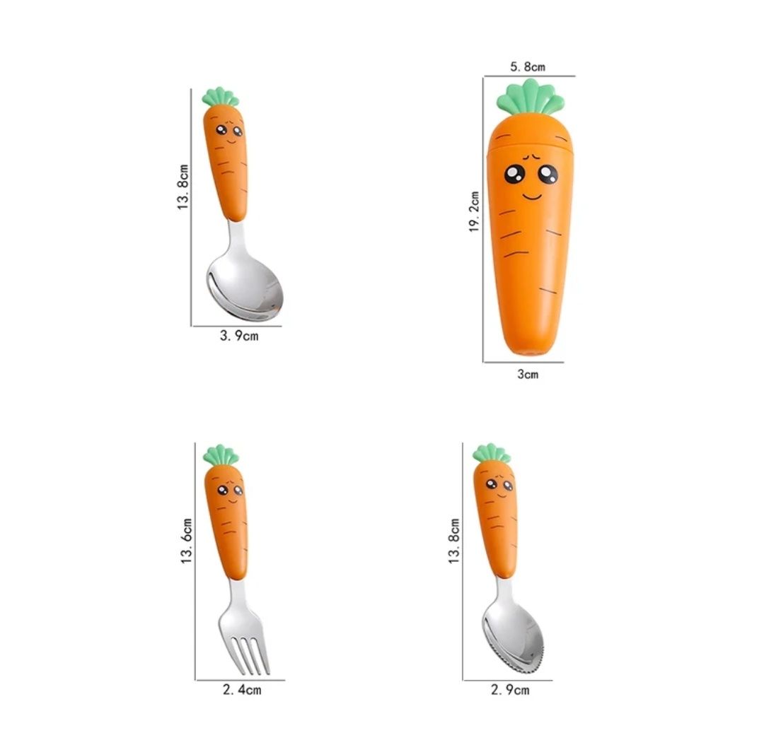 Набір дитячих столових приборів, вилка і ложка