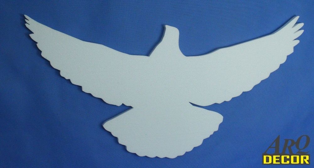 Gołębica styropianowa z napisem Przyjdź Duchu Święty