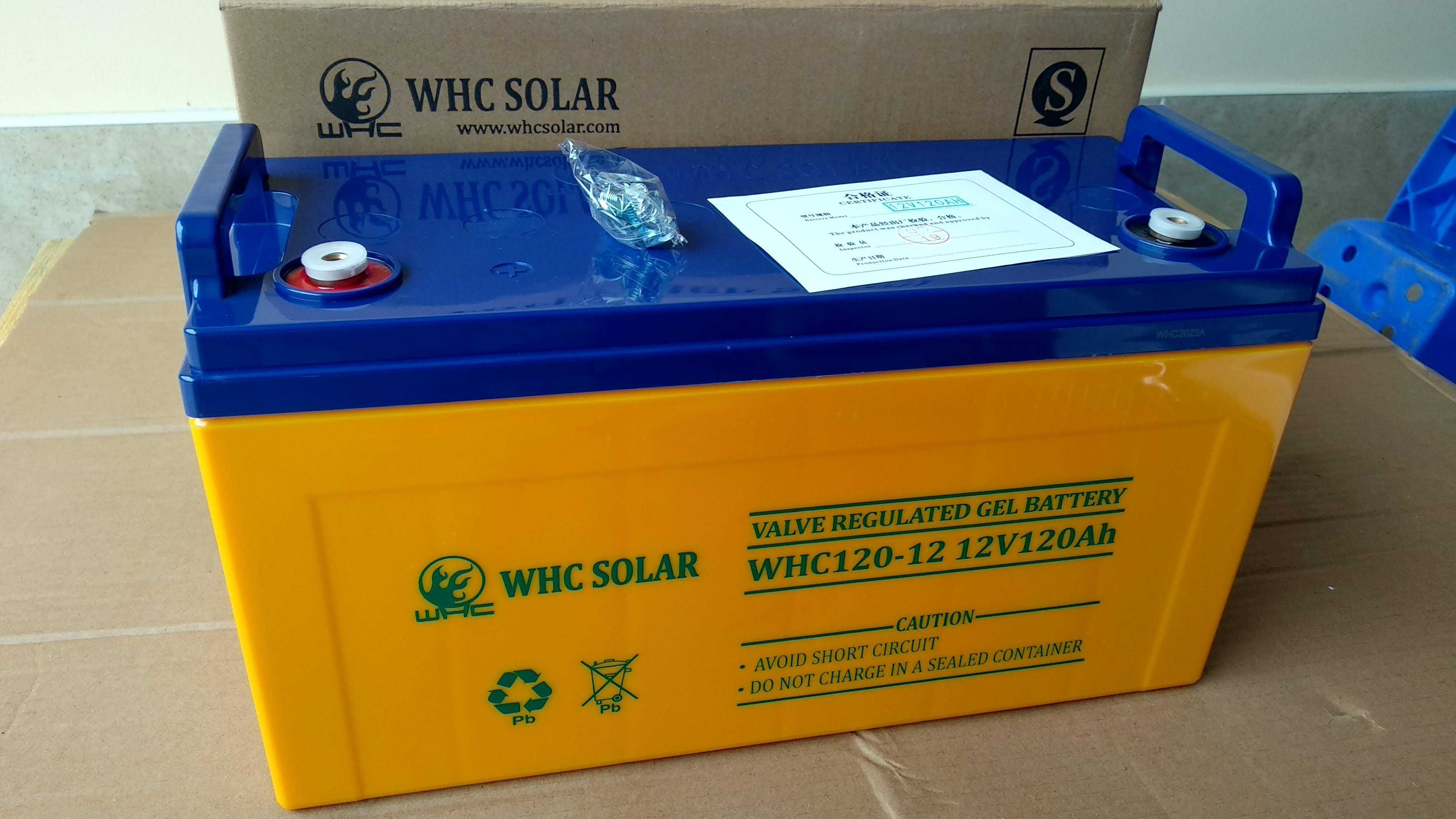 Гелевий тяговий акумулятор WHC Solar Gel battery 12V 120Ah ДБЖ інверто