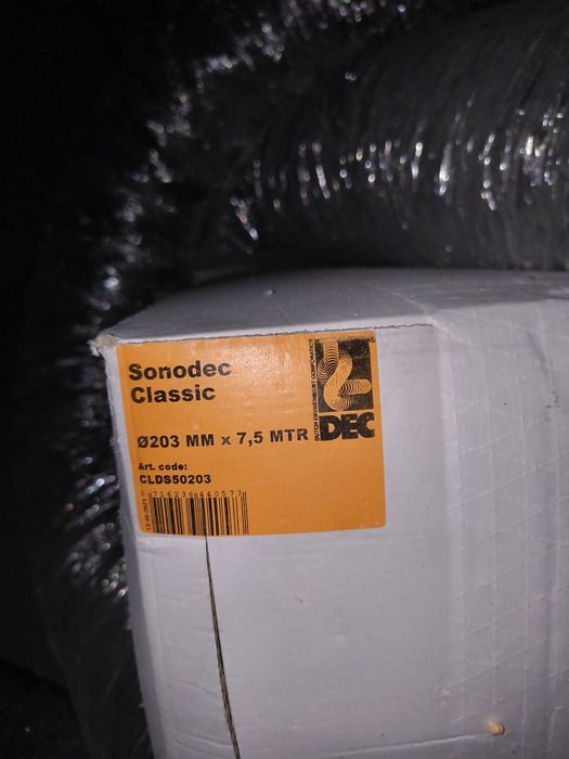 Przewód izolowany, elastyczny, rura wentylacyjna 200mm 7.5m