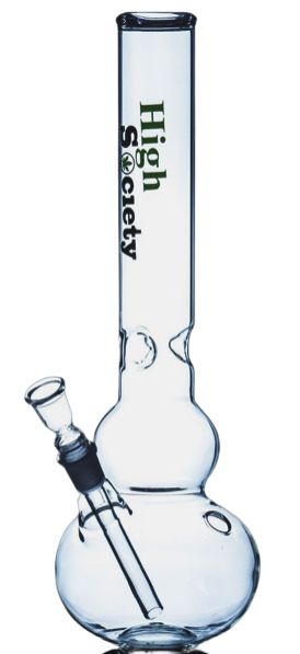 Bongo Szklane 38 cm - Fajka Wodna Przezroczysta z Chillum 18,8 mm