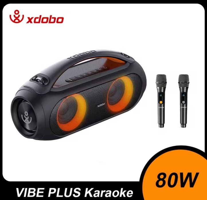 Бездротова колонка Xdobo Vibe Plus 80W Караоке 2 мікрофона