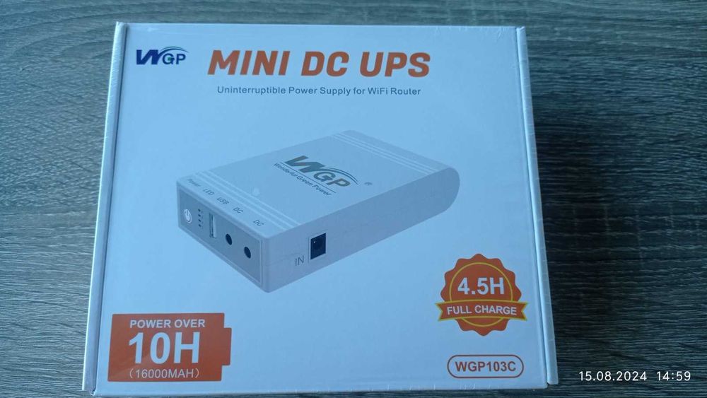 UPS для роутера ДБЖ WGP 103A-5912 MINI DC WGP 103C Power over 16000MAN