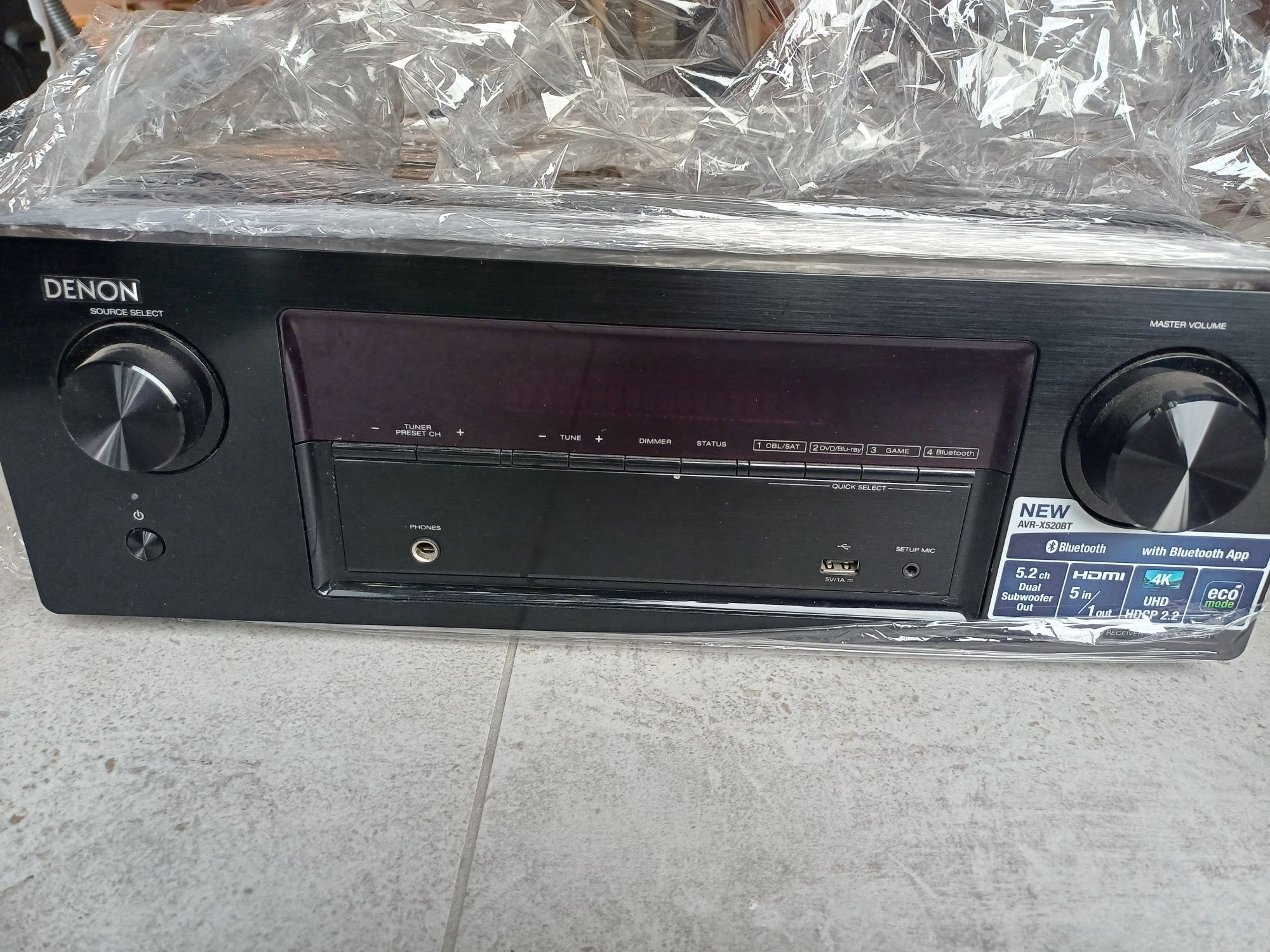 Kino domowe, Amplituner Denon AVR-X520BT + 6 głośników