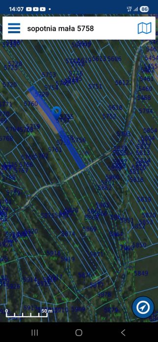 Działka rolna w górach.