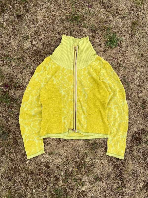 Bluza damska rozpinana golf Eva & claudi Avant Garde zielony grunge XL
