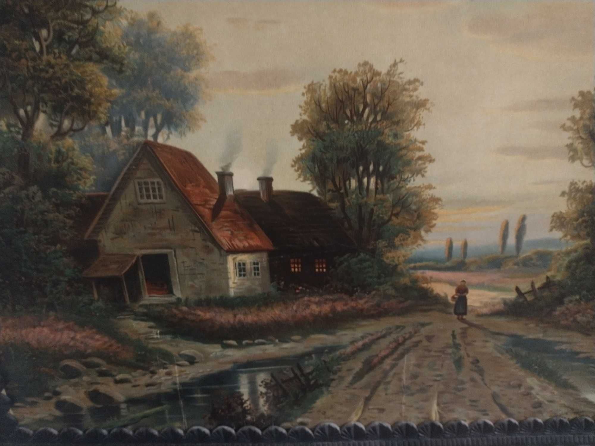 Obraz krajobraz wsi C. Jensen