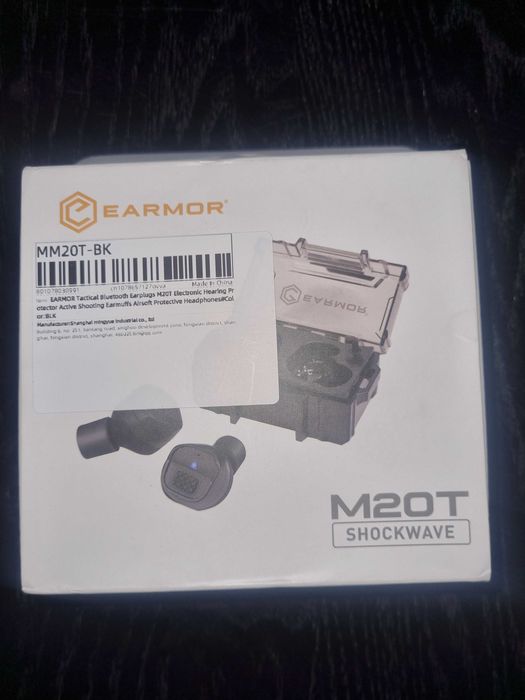 Aktywne ochronniki słuchu Earmor M20T czarne słuchawki bluetooth