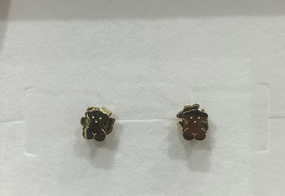 Nowe kolczyki misie Tous pozłacane złote