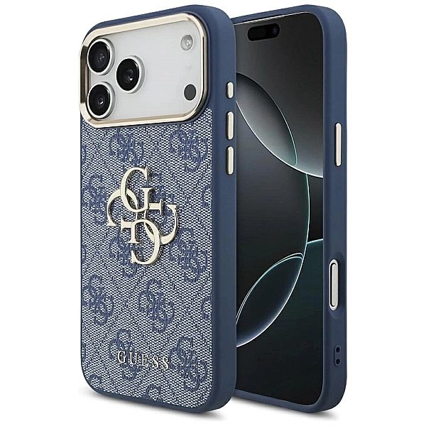 Etui Guess 4G Big 4G Classic Logo na iPhone 17 Pro Max - niebiesko-zło