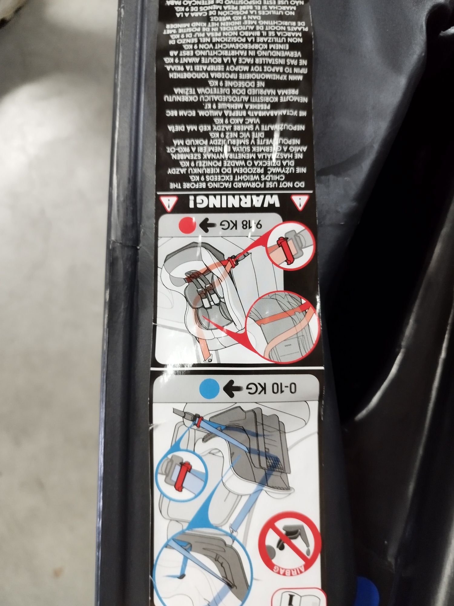 Cadeira auto até 18 kg