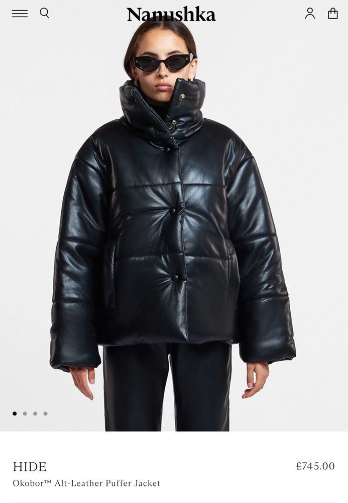 Nanushka hide puffer jacket  Куртка зі штучної шкіри