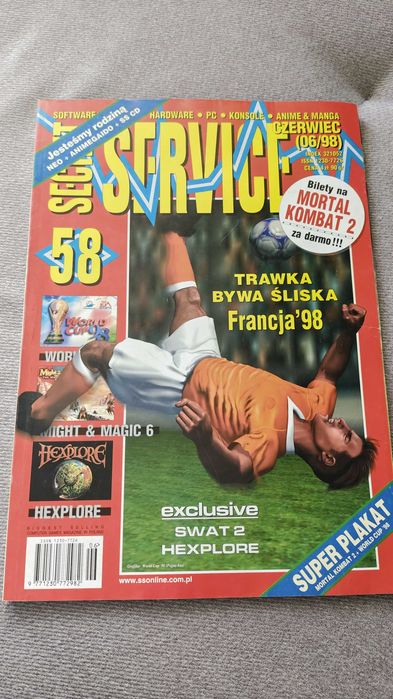 Czasopismo Secret Service nr 06/98 (58) + PLAKAT stan jak NOWY!
