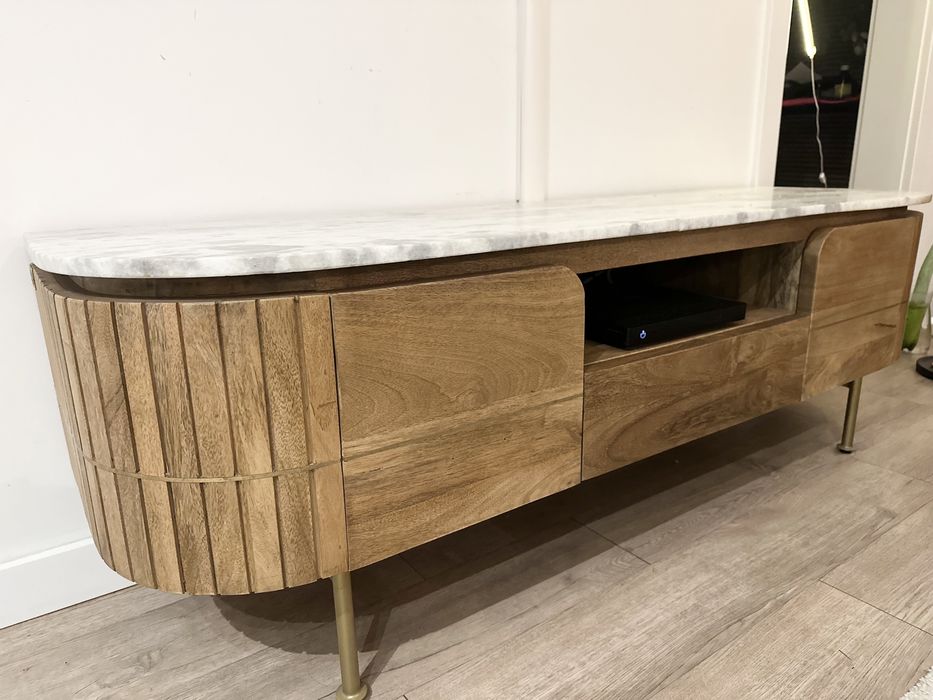 Kare Desing szafka rtv lite drewno marmur