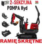 NOWA Koparka Smart SV8 12KM DWUSEKCYJNA Pompa 800kg 3 Łyżki RAMIĘ SKR