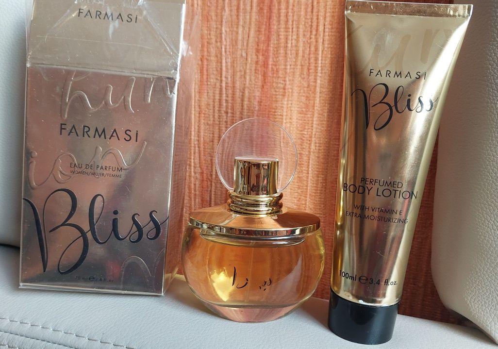 Zestaw Farmasi Bliss woda perfumowana i lotion