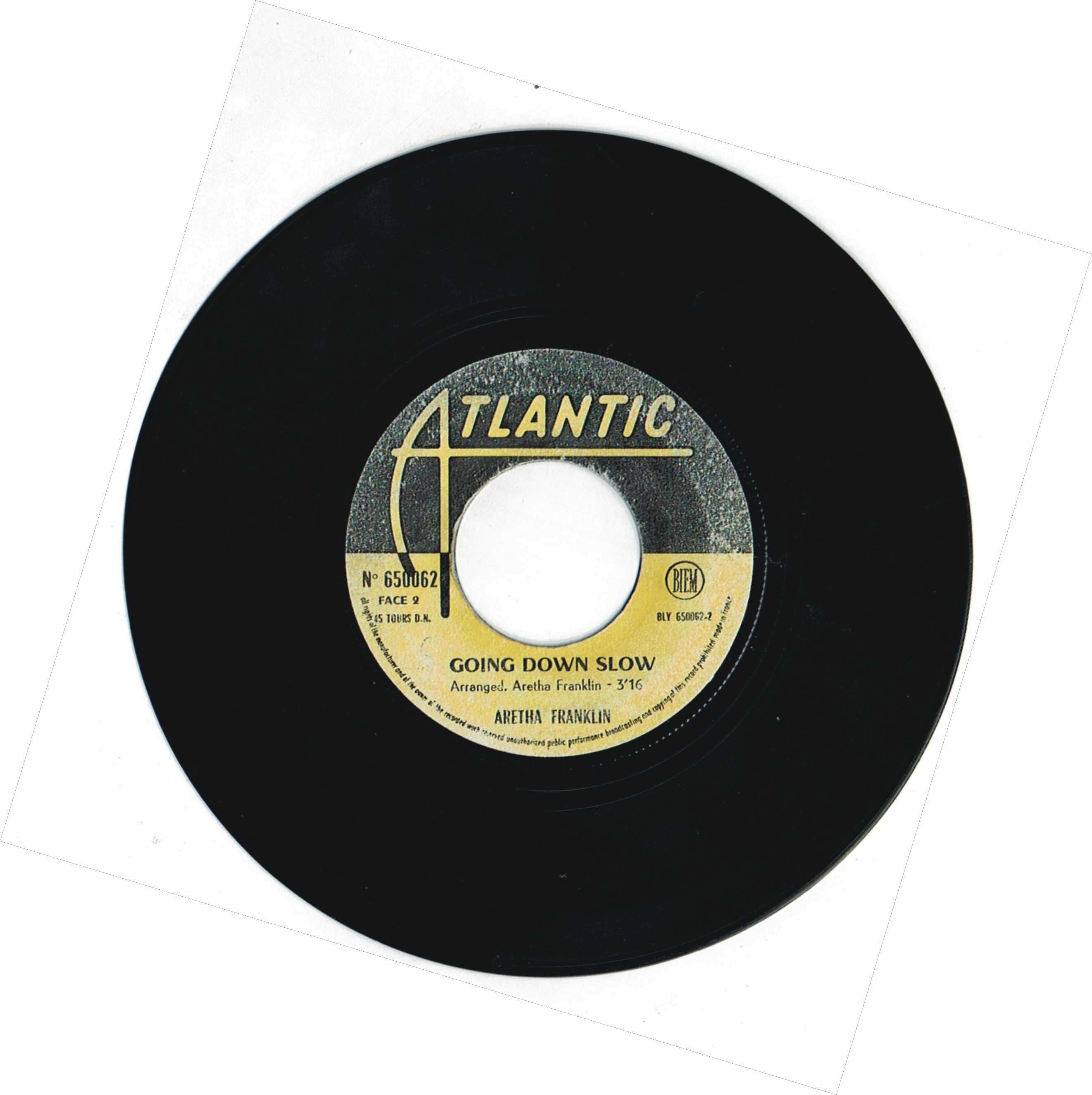 Aretha Franklin – Baby I Love You / Going Down Slow - FUNK 1968 45 Rpm