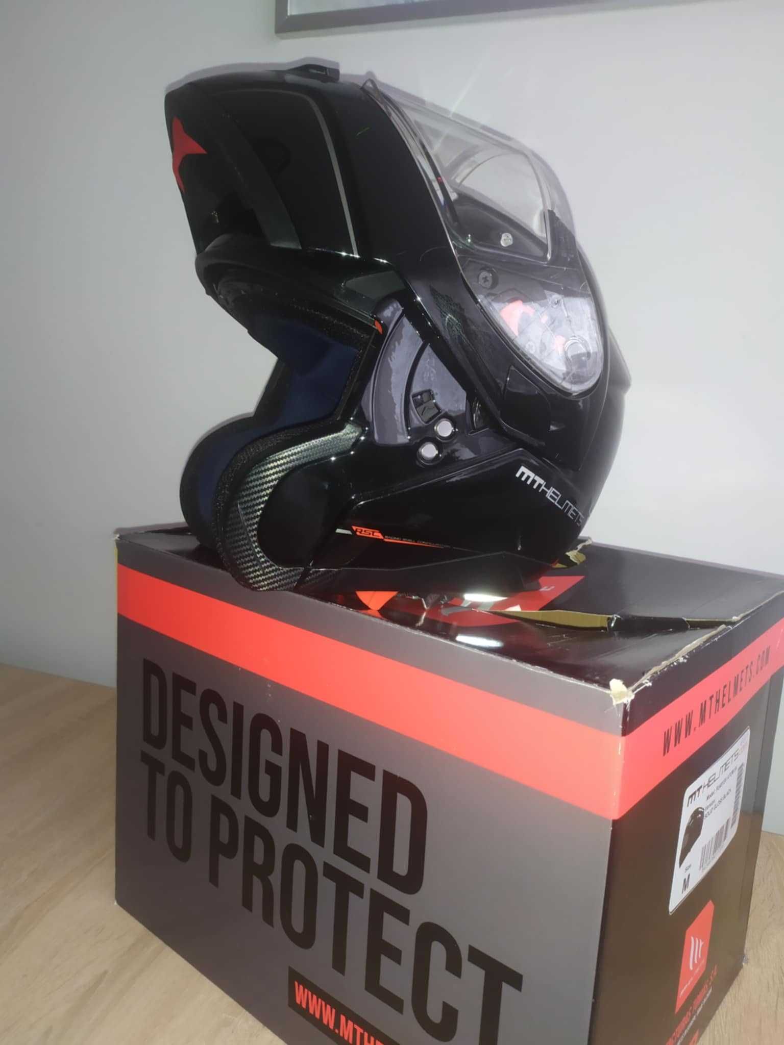Kask motocyklowy MT Atom SV Solid Black Matt