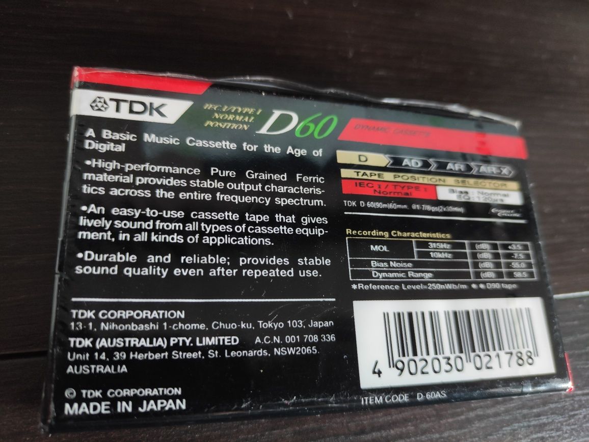 TDK D60 kaseta magnetofonowa