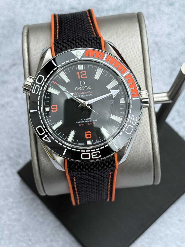 Часы Omega Planet Ocean Black Orange Bezel Watch