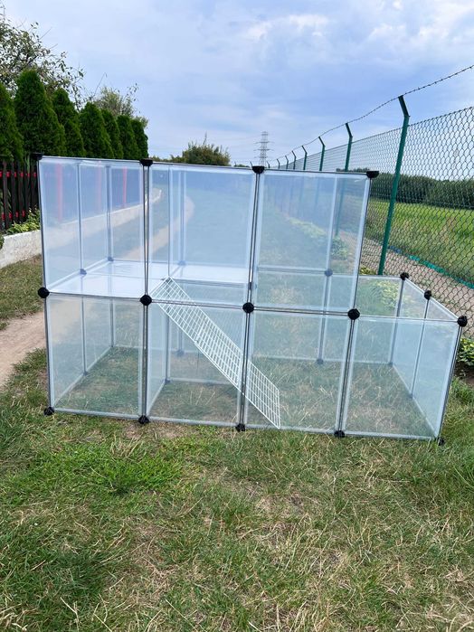 Duża klatka kojec wybieg dla świnki królika zwierząt panelowa NOWA