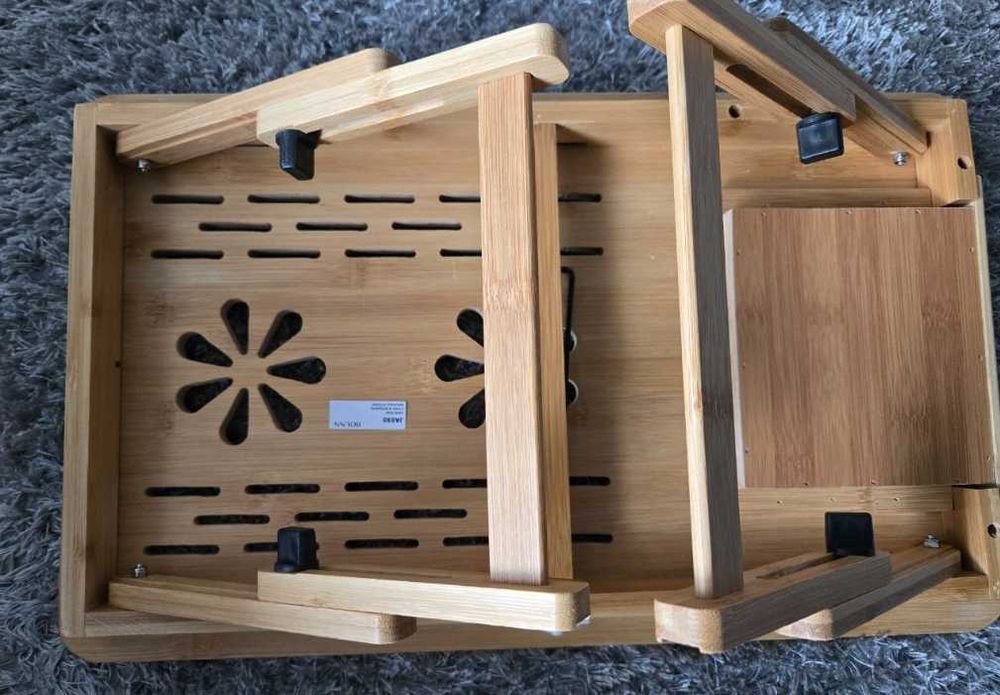 Stolik pod laptopa do łóżka składany mobilny regulowany śniadaniowy