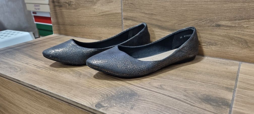 Buty baleriny rozmiar 38 czarno złote