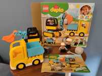 LEGO Duplo - Ciężarówka i koparka gąsienicowa, Outlet, Jak nowy