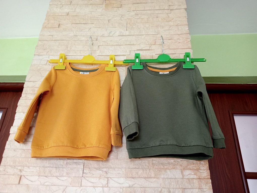 Bluzki, bluzy chłopięce z długim rękawem, zestaw, komplet bluz, r. 86