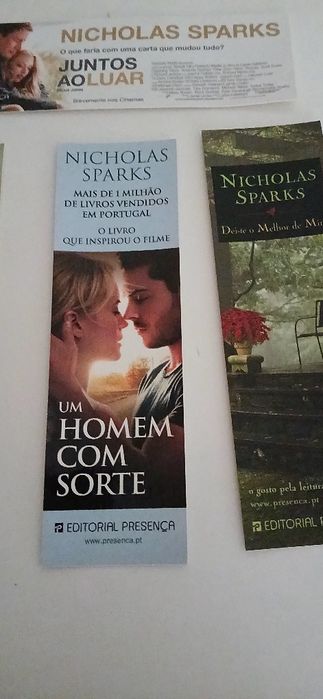 Marcadores de livros Nicholas Sparks