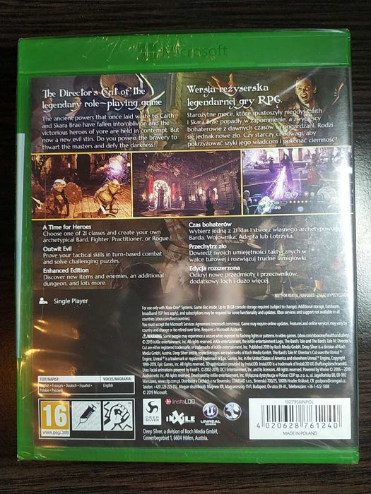 The Bard's Tale 4 PL Nowa Po Polsku - Xbox One i Series X - Na Płycie
