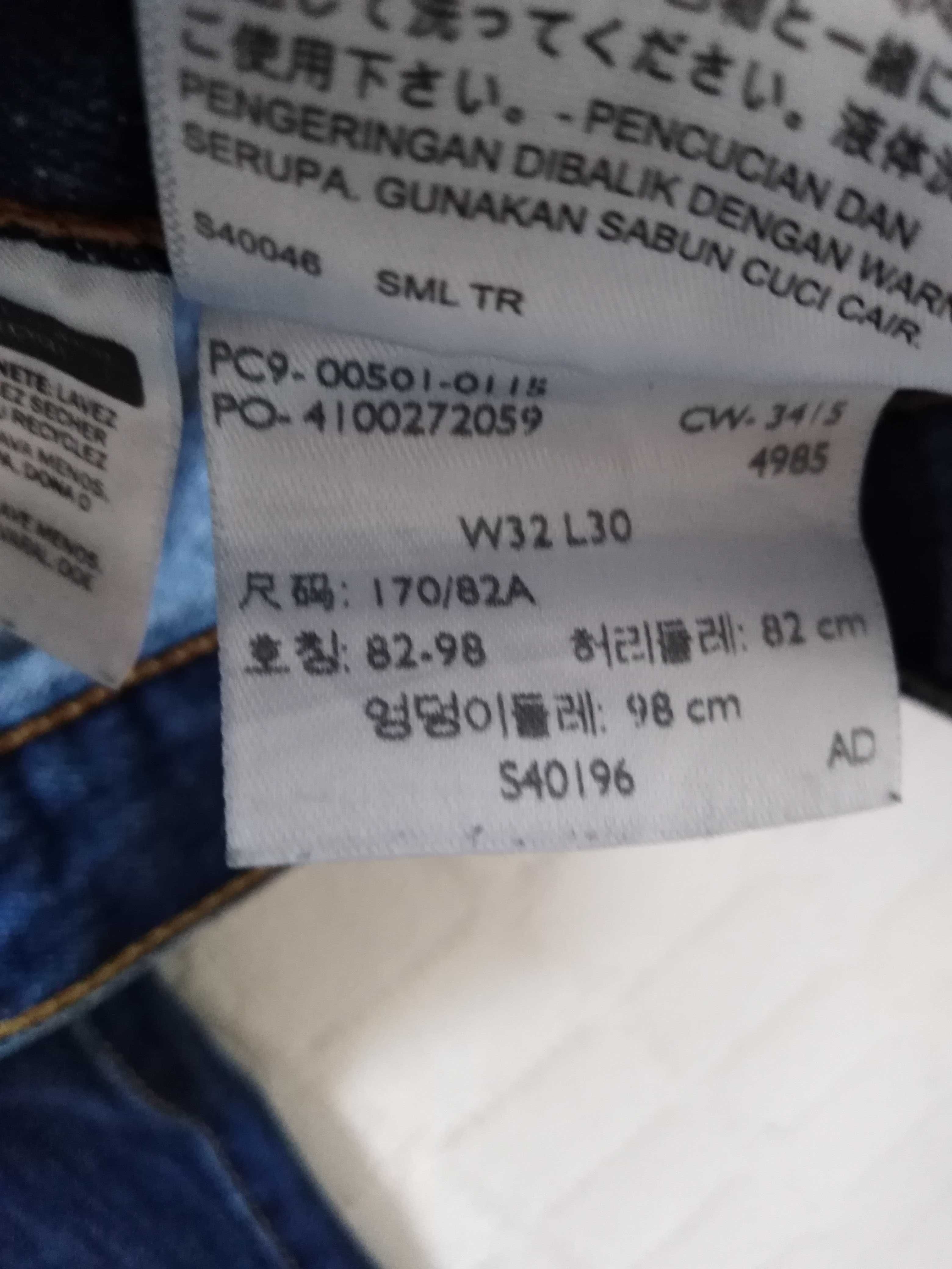 Calças Ganga Azuis Levi Strauss & Co W32 L30