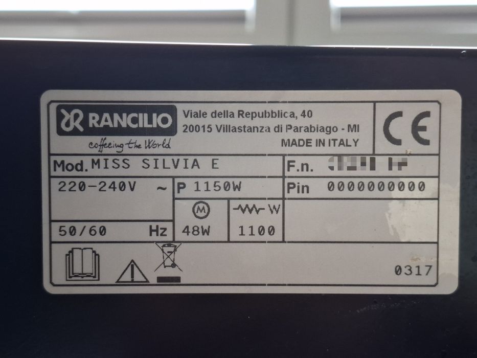 Ekspres kolbowy Rancilio Silvia