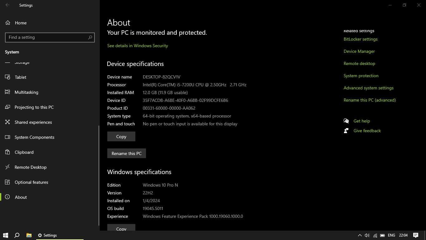 Laptop Lenovo 12GB RAM i5-7200U SSD