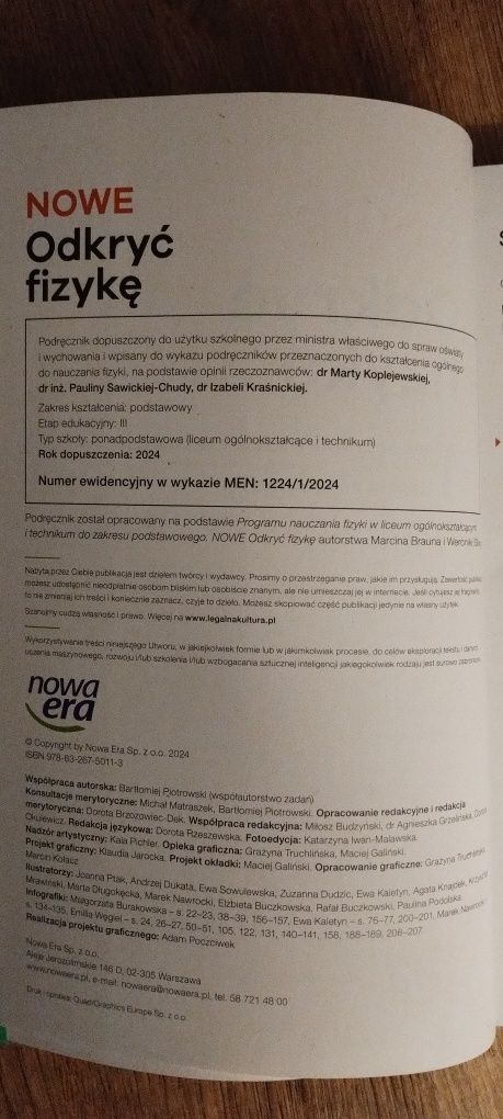 Nowe odkryć fizykę 1