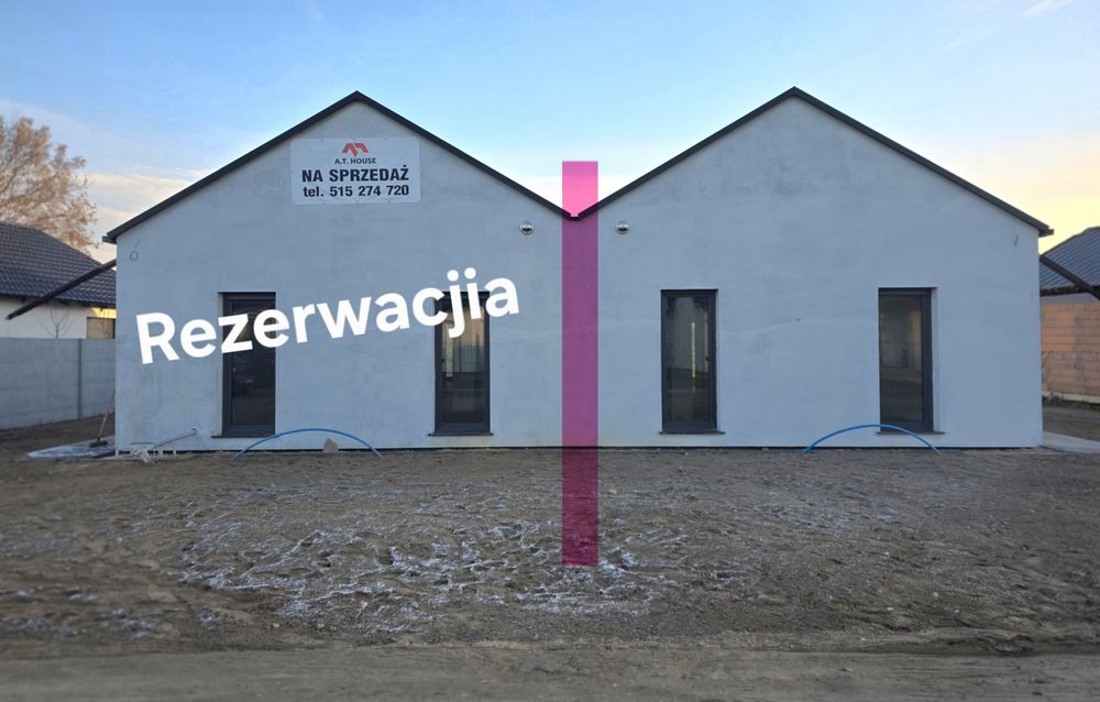 Dom parterowy w zabudowie bliźniaczej