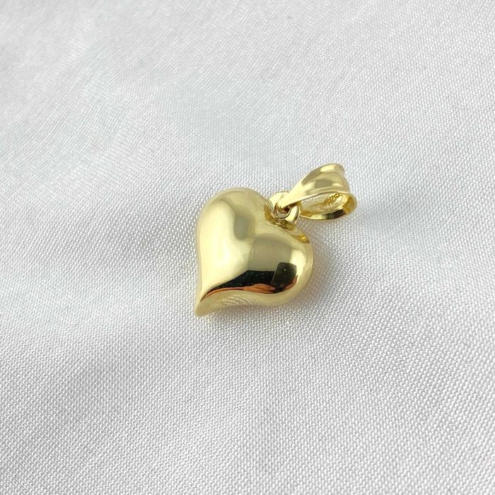 ZŁOTA zawieszka lśniące SERDUSZKO PR. 585 (14K)