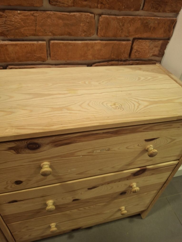 Komoda z litego drewna Ikea RAST 2 szt.