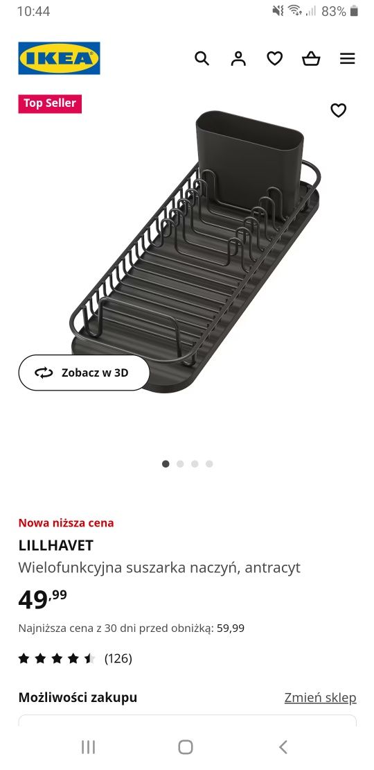Suszarka do naczyń LILLHAVET Ikea NOWA