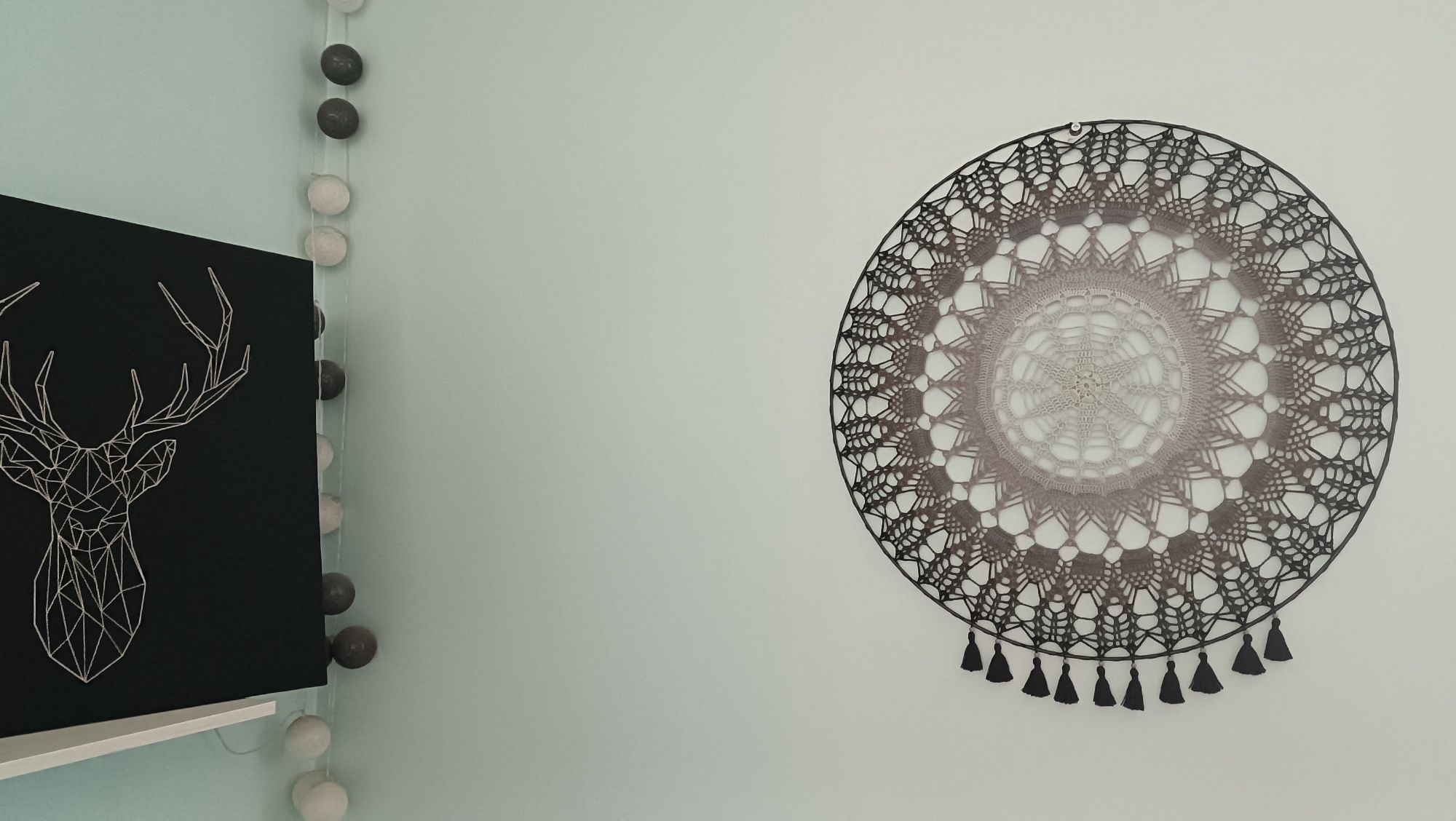 Szydełkowa mandala - łapacz snów - handmade