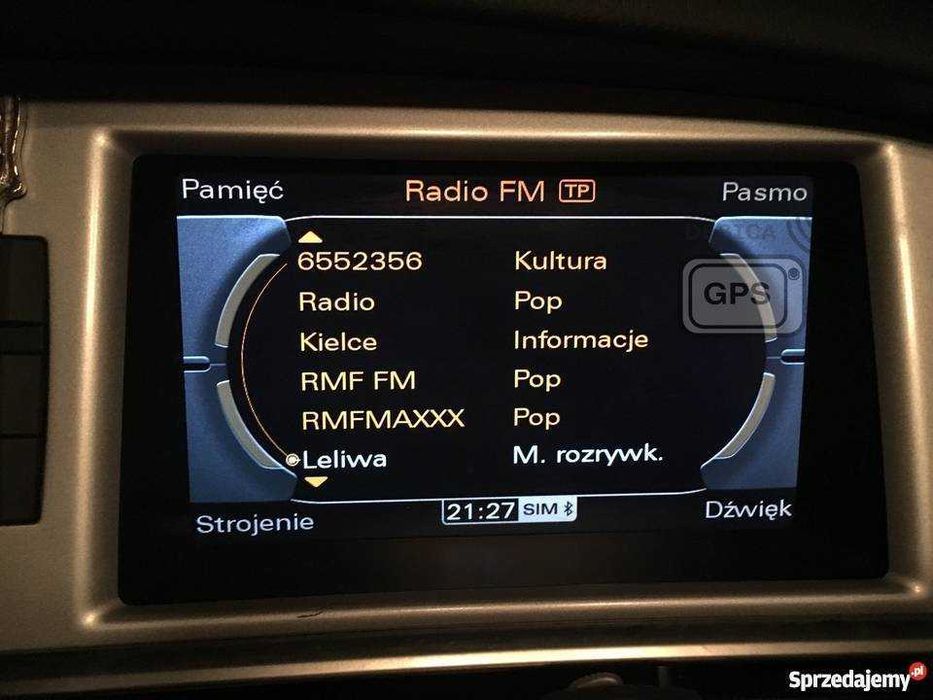 Polskie menu AUDI MMI 3g A4 B8 A6 Q7 Q5 mapa oraz różnych modeli BMW