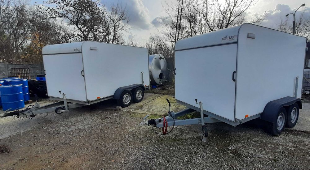 Przyczepa zamknięta dwuosiowa TOMPLAN – świetny stan!